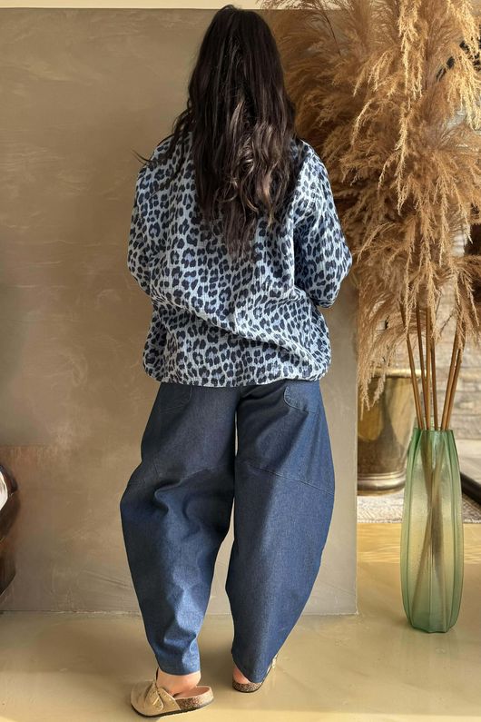  Zanzibar Pillow Cotton Hugh Shirt Celeste & Navy